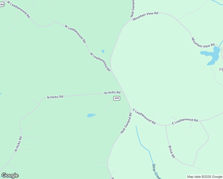 map of restaurants, bars, coffee shops, grocery stores, and more near 2197 Hicks Road in Toccoa