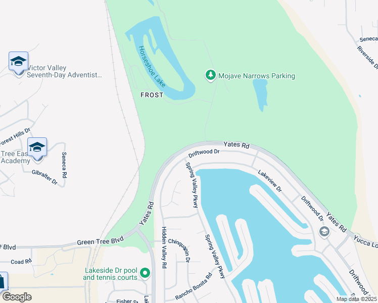 map of restaurants, bars, coffee shops, grocery stores, and more near 14087 Driftwood Drive in Victorville