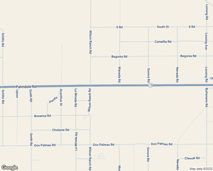 map of restaurants, bars, coffee shops, grocery stores, and more near 6692 Palmdale Road in Phelan