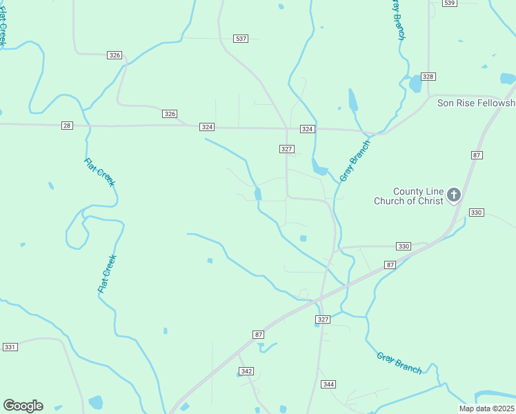 map of restaurants, bars, coffee shops, grocery stores, and more near 2671 County Road 327 in Moulton