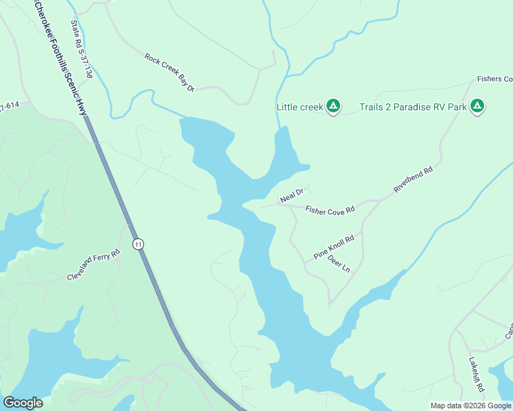 map of restaurants, bars, coffee shops, grocery stores, and more near 522 Fishers Cove Road in Fair Play