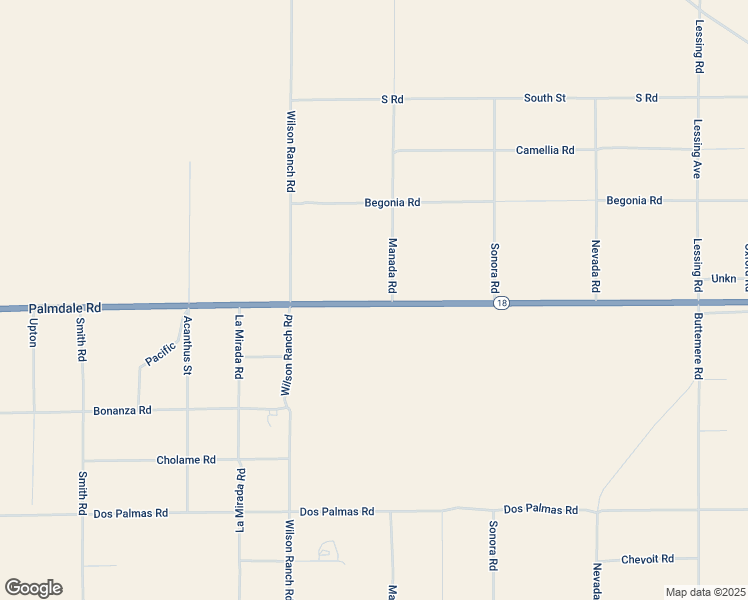 map of restaurants, bars, coffee shops, grocery stores, and more near 6692 Palmdale Road in Phelan