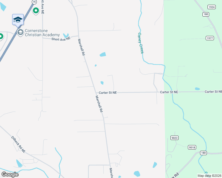 map of restaurants, bars, coffee shops, grocery stores, and more near 35 Williams Street Northeast in Rainsville