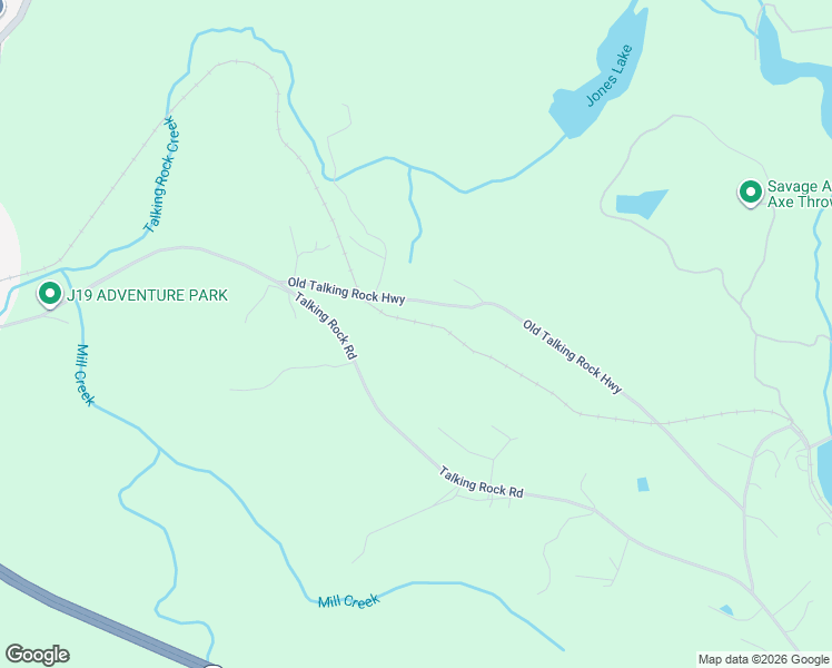 map of restaurants, bars, coffee shops, grocery stores, and more near 1051 Old Talking Rock Highway in Talking Rock