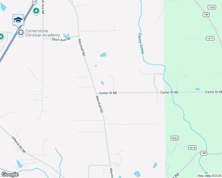 map of restaurants, bars, coffee shops, grocery stores, and more near 35 Williams Street Northeast in Rainsville