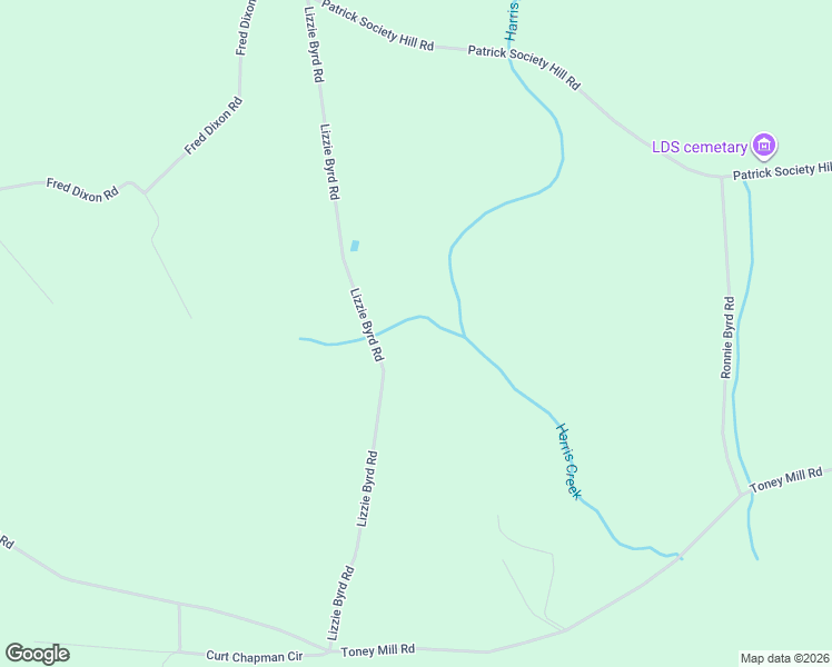 map of restaurants, bars, coffee shops, grocery stores, and more near Lizzie Byrd Road in Society Hill