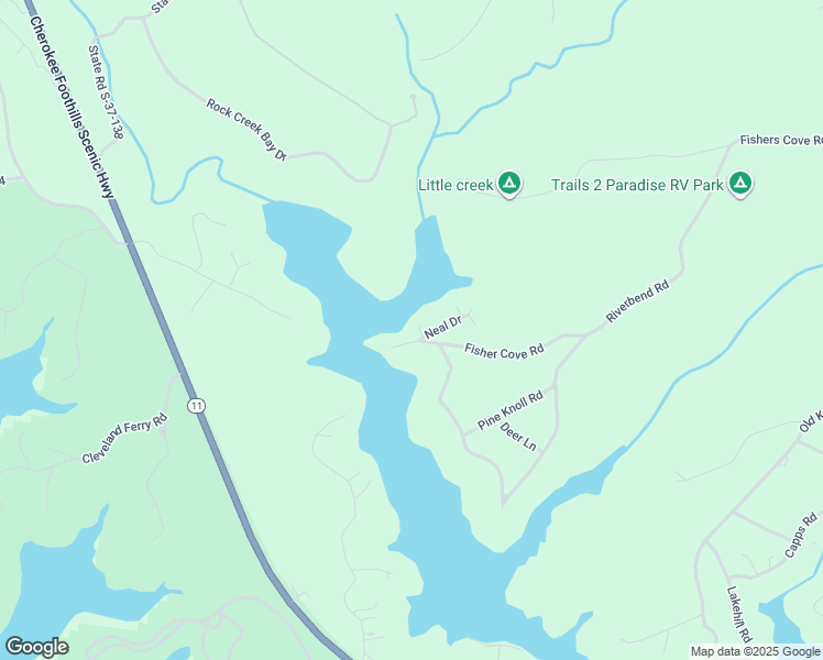 map of restaurants, bars, coffee shops, grocery stores, and more near 504 Fisher Cove Road in Fair Play