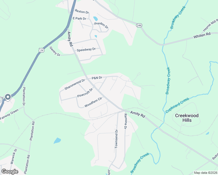 map of restaurants, bars, coffee shops, grocery stores, and more near 121 Neal Street in Anderson
