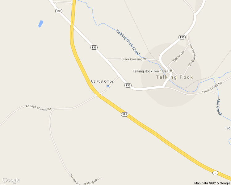 map of restaurants, bars, coffee shops, grocery stores, and more near 67 Antioch Church Road in Talking Rock