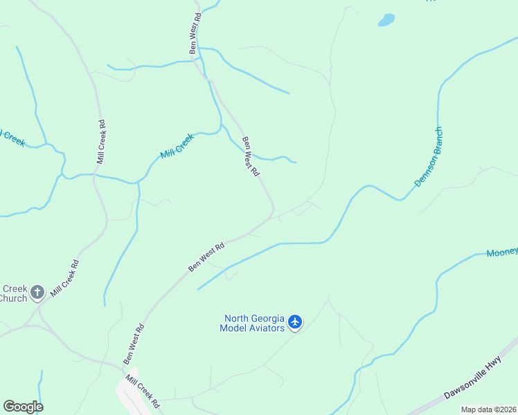 map of restaurants, bars, coffee shops, grocery stores, and more near 819 Ben West Road in Dahlonega