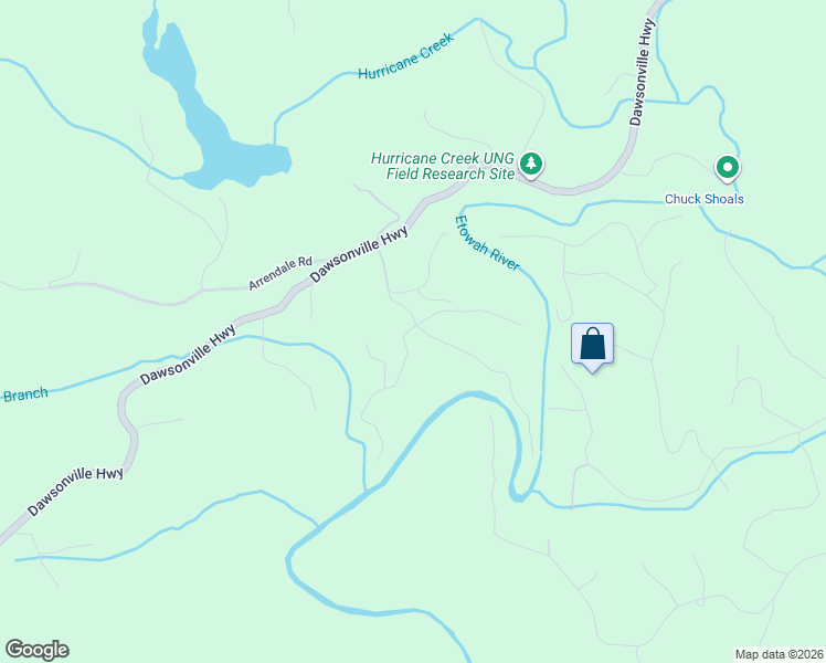 map of restaurants, bars, coffee shops, grocery stores, and more near 5 Buck Run West in Dahlonega