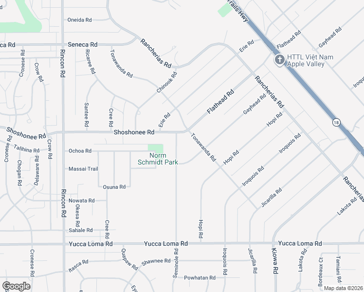 map of restaurants, bars, coffee shops, grocery stores, and more near 14099 Seminole Rd in Apple Valley
