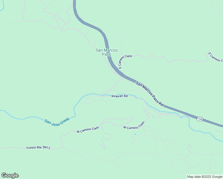 map of restaurants, bars, coffee shops, grocery stores, and more near 9 Kinevan Road in Santa Barbara