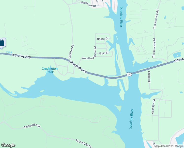 map of restaurants, bars, coffee shops, grocery stores, and more near 5201 Albert Pike Road in Hot Springs