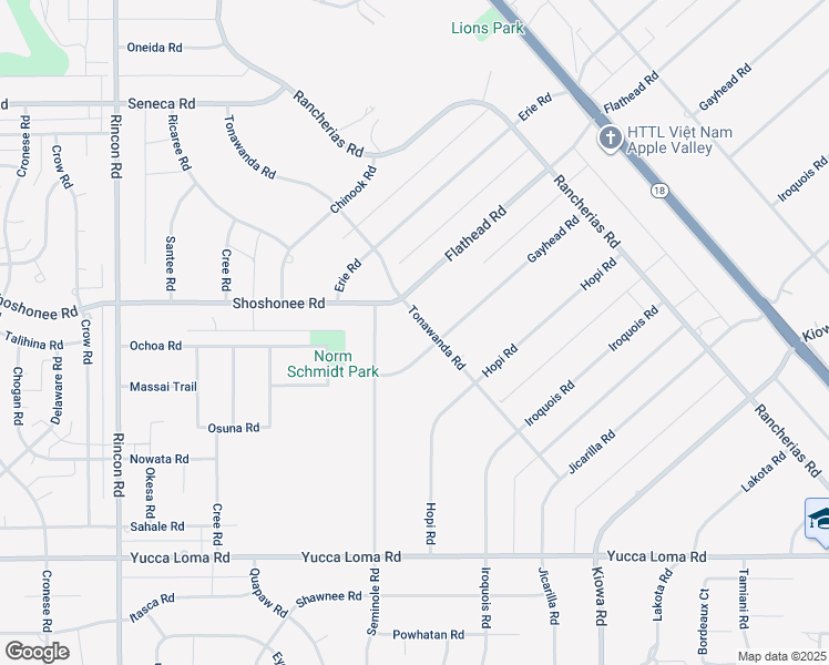 map of restaurants, bars, coffee shops, grocery stores, and more near 20635 Tonawanda Road in Apple Valley