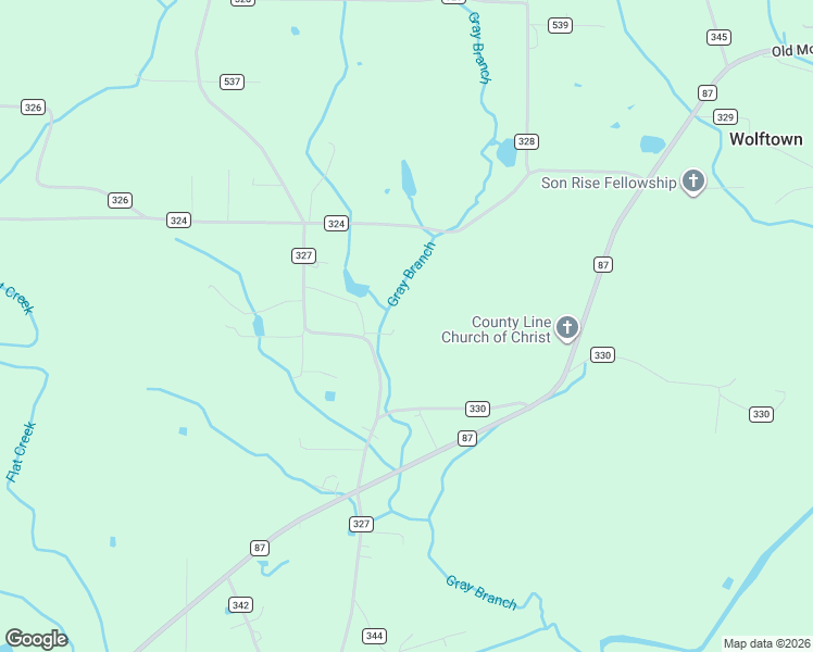 map of restaurants, bars, coffee shops, grocery stores, and more near 2542 County Road 327 in Moulton
