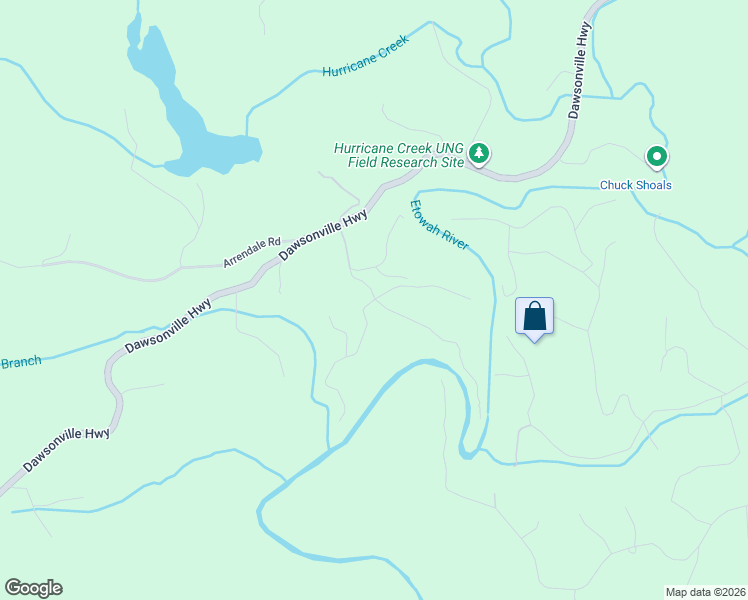 map of restaurants, bars, coffee shops, grocery stores, and more near 5 Buck Run West in Dahlonega