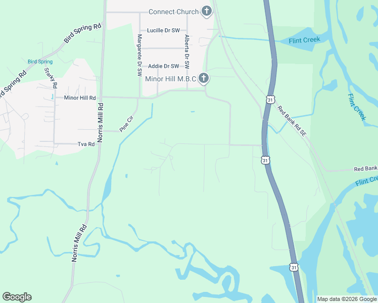 map of restaurants, bars, coffee shops, grocery stores, and more near 118 Deer Springs Road in Hartselle