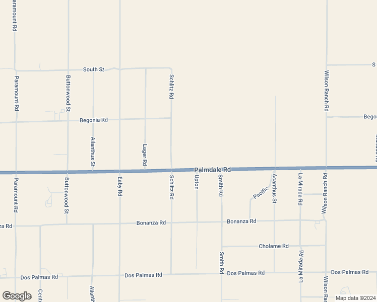 map of restaurants, bars, coffee shops, grocery stores, and more near 5900 Palmdale Road in Phelan