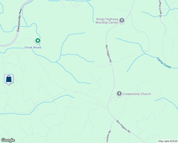 map of restaurants, bars, coffee shops, grocery stores, and more near 369 Royal Oaks Lane in Dahlonega