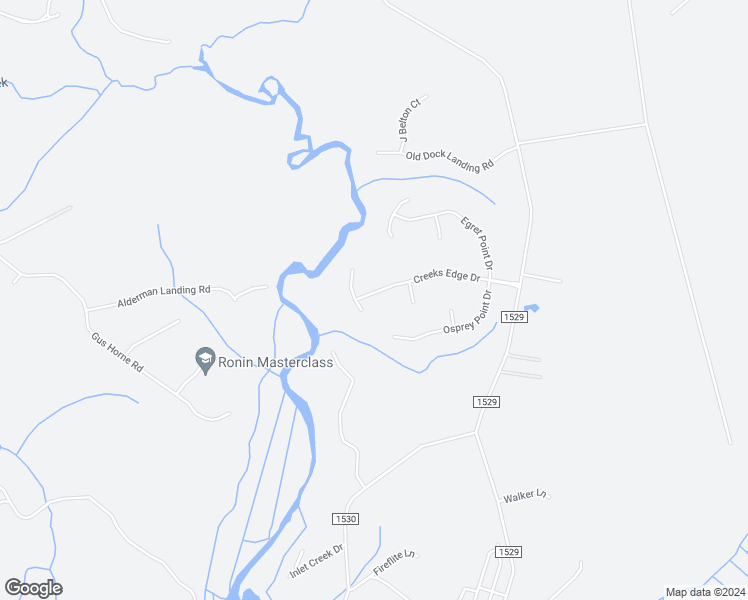 map of restaurants, bars, coffee shops, grocery stores, and more near 131 Creeks Edge Drive in Sneads Ferry