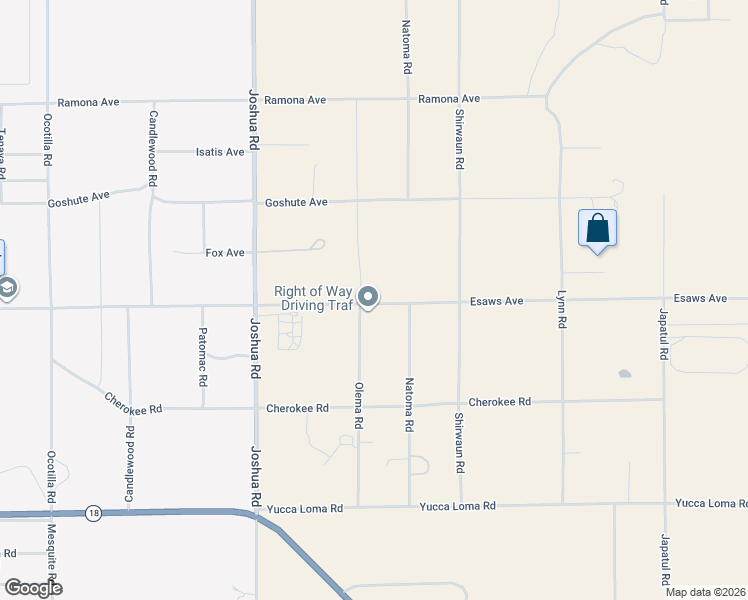 map of restaurants, bars, coffee shops, grocery stores, and more near 23534 Esaws Avenue in Apple Valley
