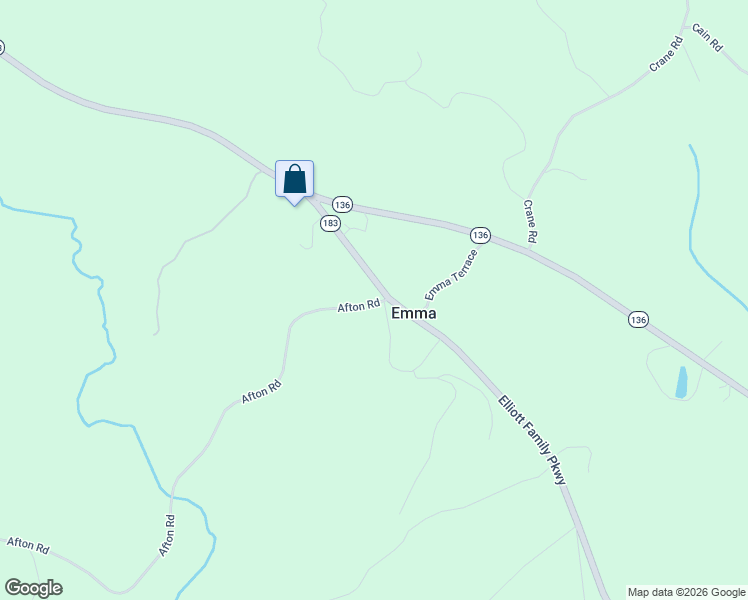 map of restaurants, bars, coffee shops, grocery stores, and more near 7096 Elliott Family Parkway in Dawsonville