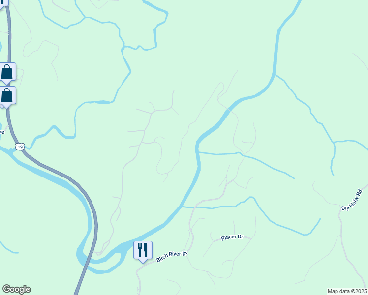 map of restaurants, bars, coffee shops, grocery stores, and more near 448 Golden Bear Pass in Dahlonega