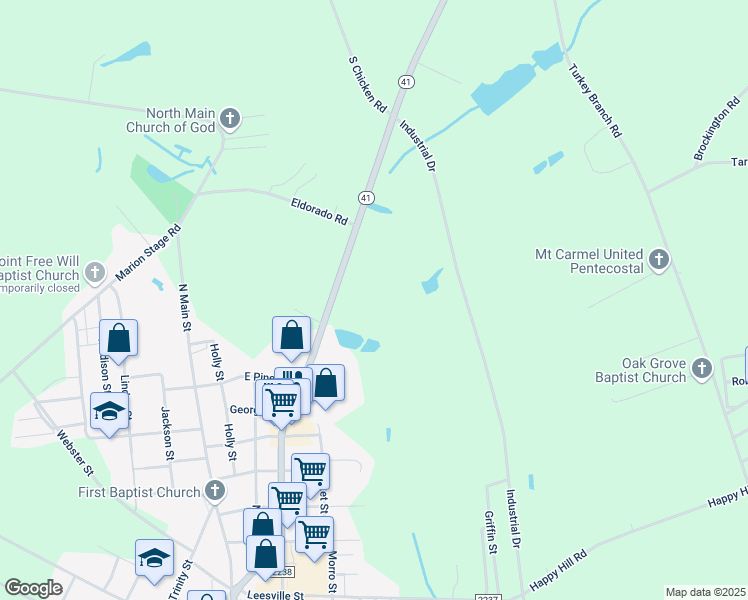 map of restaurants, bars, coffee shops, grocery stores, and more near 818 North Walnut Street in Fairmont