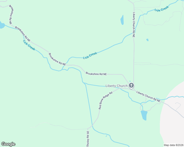 map of restaurants, bars, coffee shops, grocery stores, and more near 521 Brookshire Road Northeast in Ranger