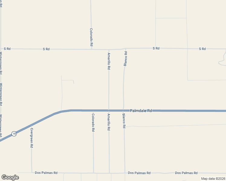 map of restaurants, bars, coffee shops, grocery stores, and more near Amarillo Road in Pinon Hills