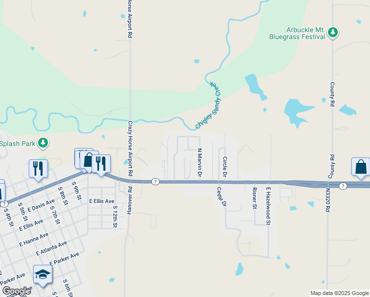 map of restaurants, bars, coffee shops, grocery stores, and more near 101 North Russell Street in Davis