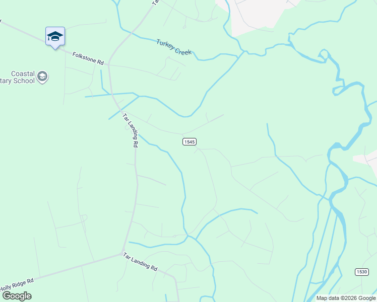 map of restaurants, bars, coffee shops, grocery stores, and more near 122 Gus Horne Road in Holly Ridge