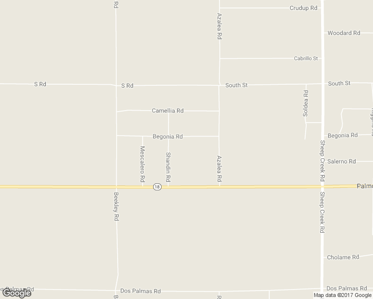 map of restaurants, bars, coffee shops, grocery stores, and more near 3585 Begonia Road in Phelan