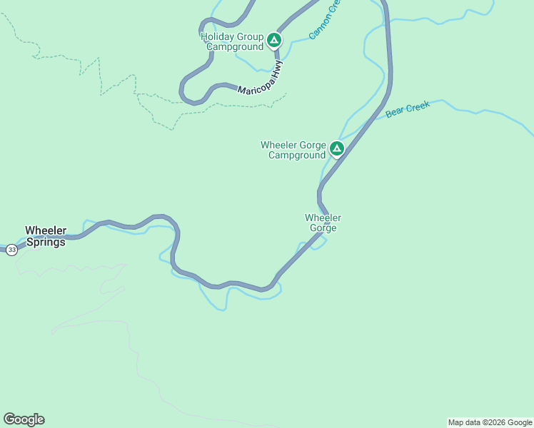 map of restaurants, bars, coffee shops, grocery stores, and more near 16985 Highway 33 in Ojai