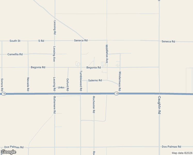 map of restaurants, bars, coffee shops, grocery stores, and more near 7638 Salerno Road in Phelan