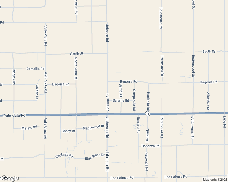map of restaurants, bars, coffee shops, grocery stores, and more near 14264 Johnson Road in Phelan