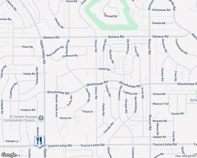 map of restaurants, bars, coffee shops, grocery stores, and more near in Apple Valley