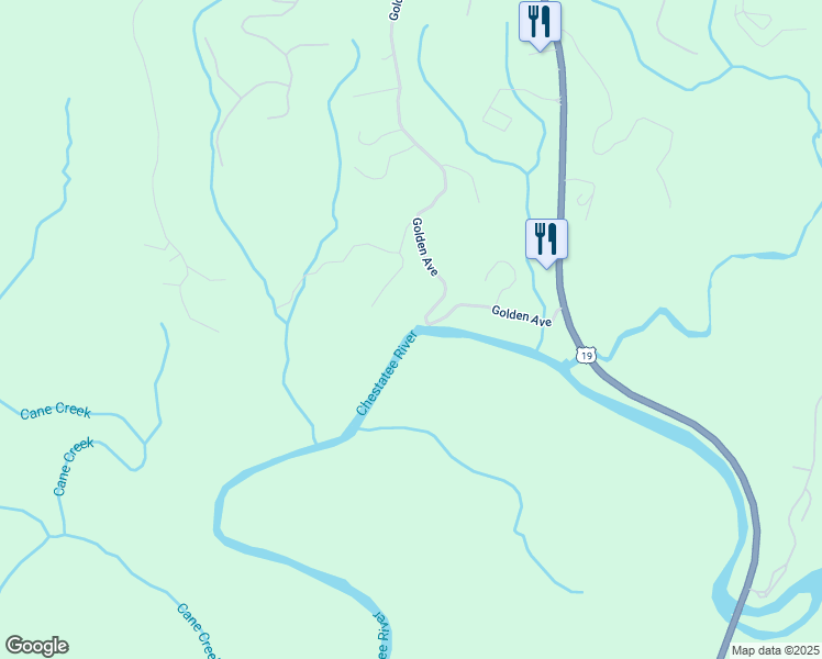 map of restaurants, bars, coffee shops, grocery stores, and more near 934 Golden Avenue in Dahlonega