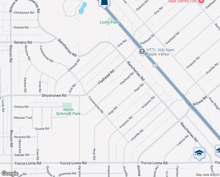 map of restaurants, bars, coffee shops, grocery stores, and more near 14154 Gayhead Road in Apple Valley