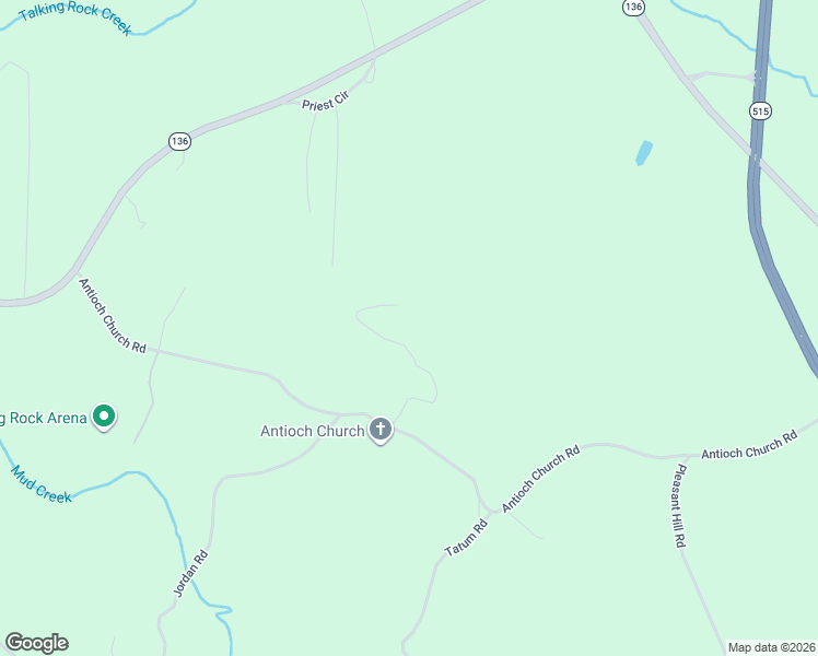 map of restaurants, bars, coffee shops, grocery stores, and more near 250 D Lane in Talking Rock