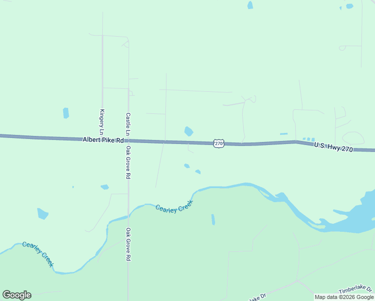 map of restaurants, bars, coffee shops, grocery stores, and more near 5945 Albert Pike Road in Royal