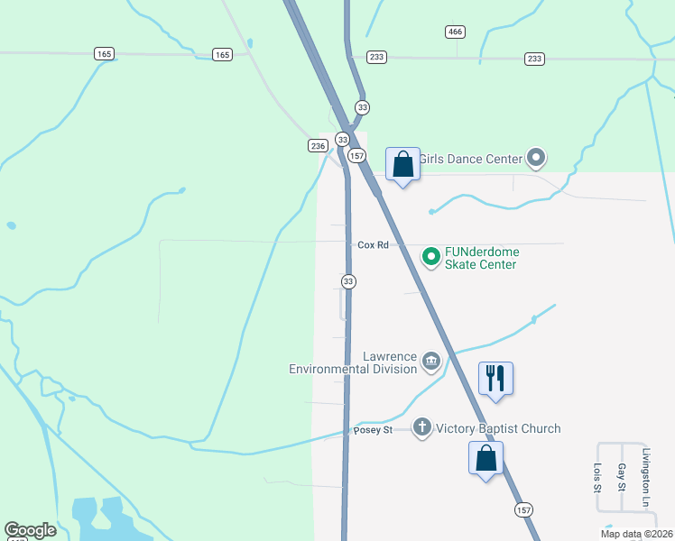 map of restaurants, bars, coffee shops, grocery stores, and more near 16519 Market Street in Moulton