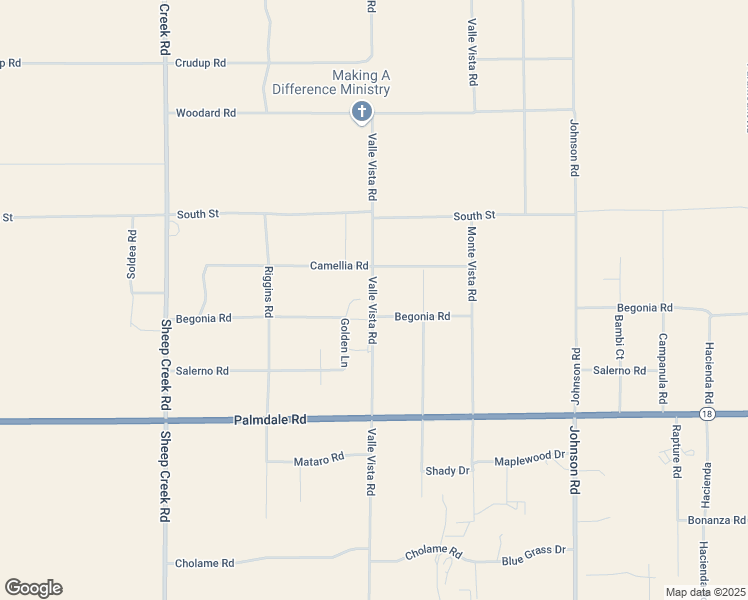map of restaurants, bars, coffee shops, grocery stores, and more near 14335 Valle Vista Road in Phelan
