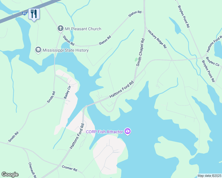 map of restaurants, bars, coffee shops, grocery stores, and more near 339 Lakewood Drive in Townville