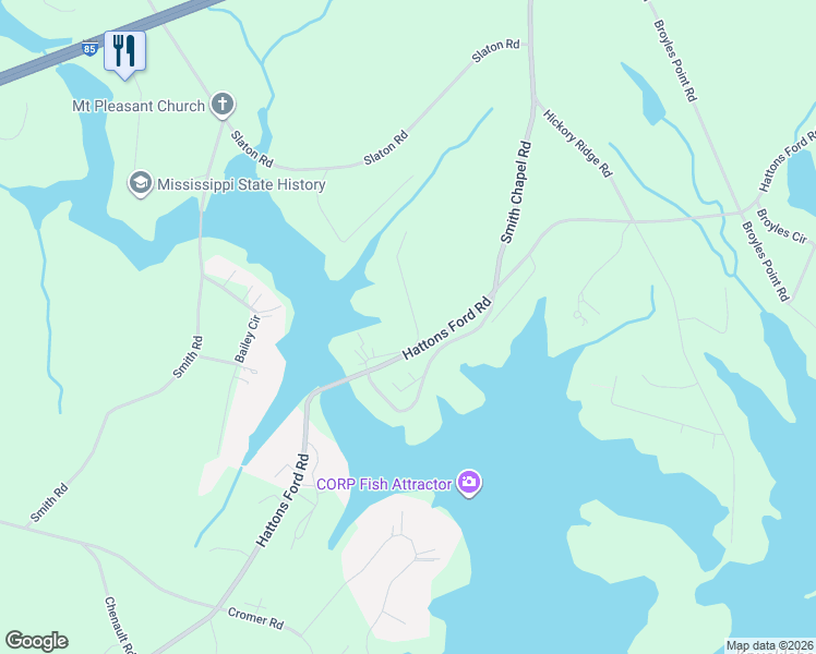 map of restaurants, bars, coffee shops, grocery stores, and more near 339 Lakewood Drive in Townville
