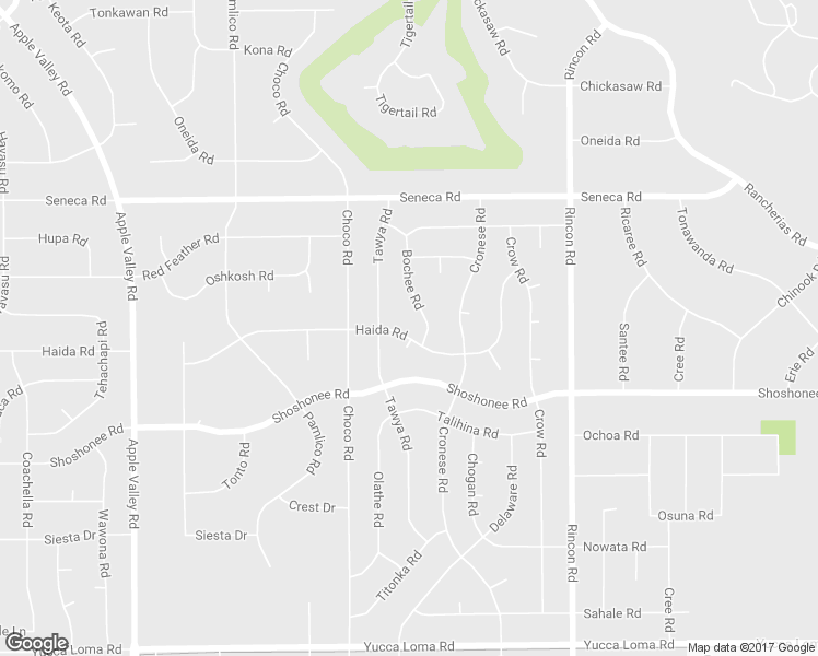 map of restaurants, bars, coffee shops, grocery stores, and more near 19804 Haida Road in Apple Valley
