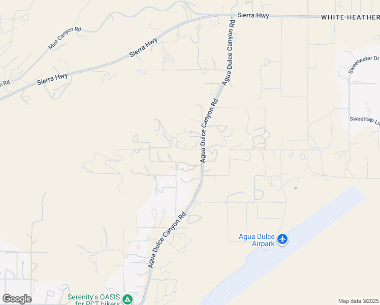 map of restaurants, bars, coffee shops, grocery stores, and more near 34255 Agua Dulce Canyon Road in Agua Dulce