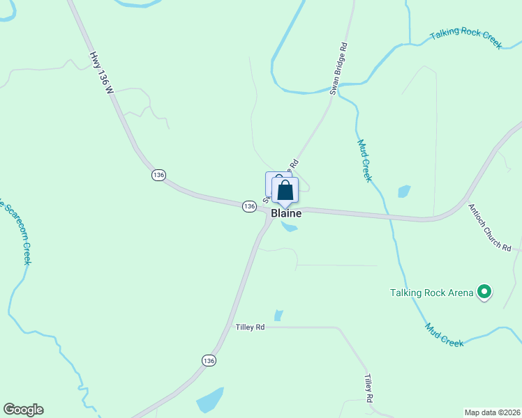 map of restaurants, bars, coffee shops, grocery stores, and more near 59 Georgia 136 Connector in Talking Rock