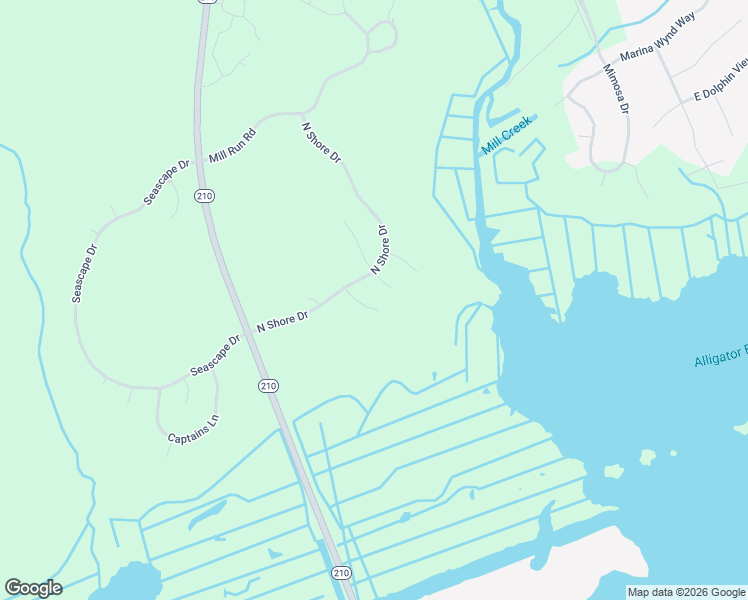 map of restaurants, bars, coffee shops, grocery stores, and more near 107 Sea Turtle Cove in Sneads Ferry